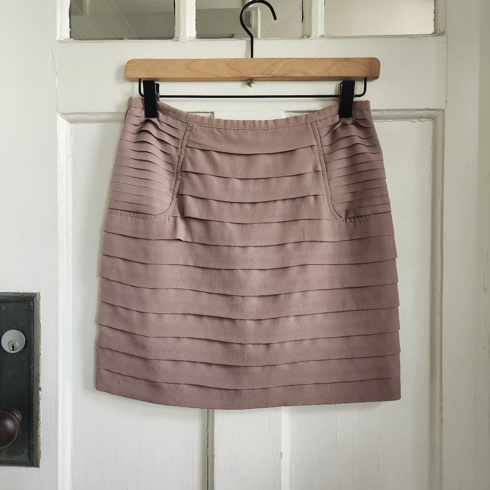 Cloak & Dagger Taupe Tiered Mini Skirt